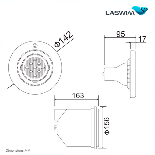 Laswim Customized Stainless Steel Swimming Pool Led Lights Underwater Pool Lights Led Pool Light Replacement