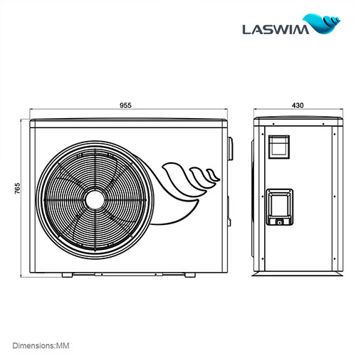 Laswim Factroy Direct Supplier Swimming Pool Heat Pump for Inground Pools, 6.5 COP