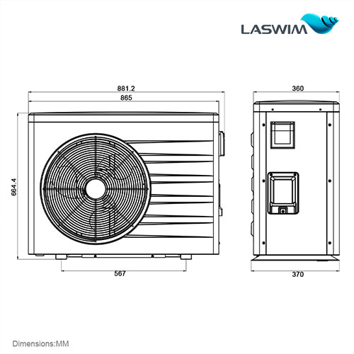 Laswim Inverter Pool Heat Pump – High COP, Silent Operation for Home & Commercial Use