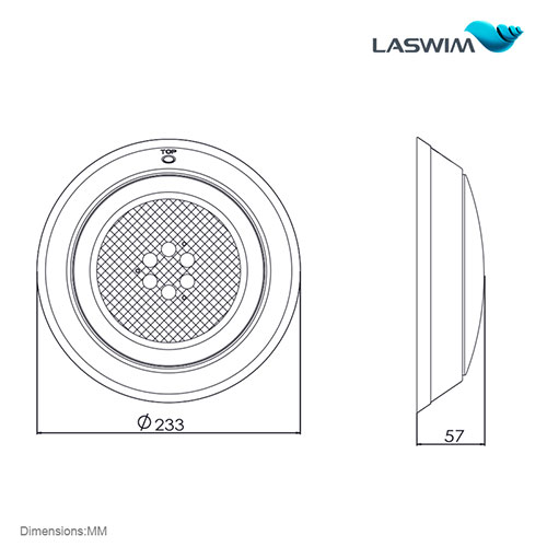 Laswim Factory Prices 18W12V Ultra Thin Underwater Light Led Wall Mounted Swimming Pool Lights